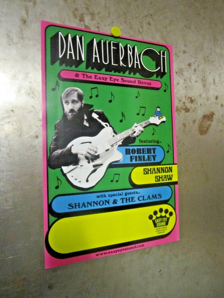 DAN AUERBACH Easy Eye Sound Revue 2018 Flyer SHANNON SHAW CLAMS BLACK KEYS