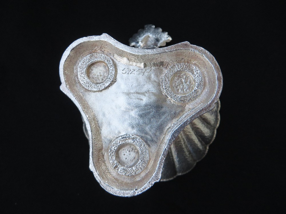 Vintage 3 Cherub Figurines Footed Shell Candy Nut Dish Silverplate