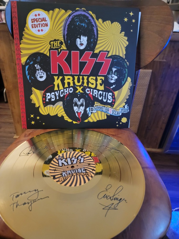 KISS RARE GOLD KRUISE X PSYCHO CIRCUS VERY LTD EDITION GOLD ALBUM VERY RARE!!!