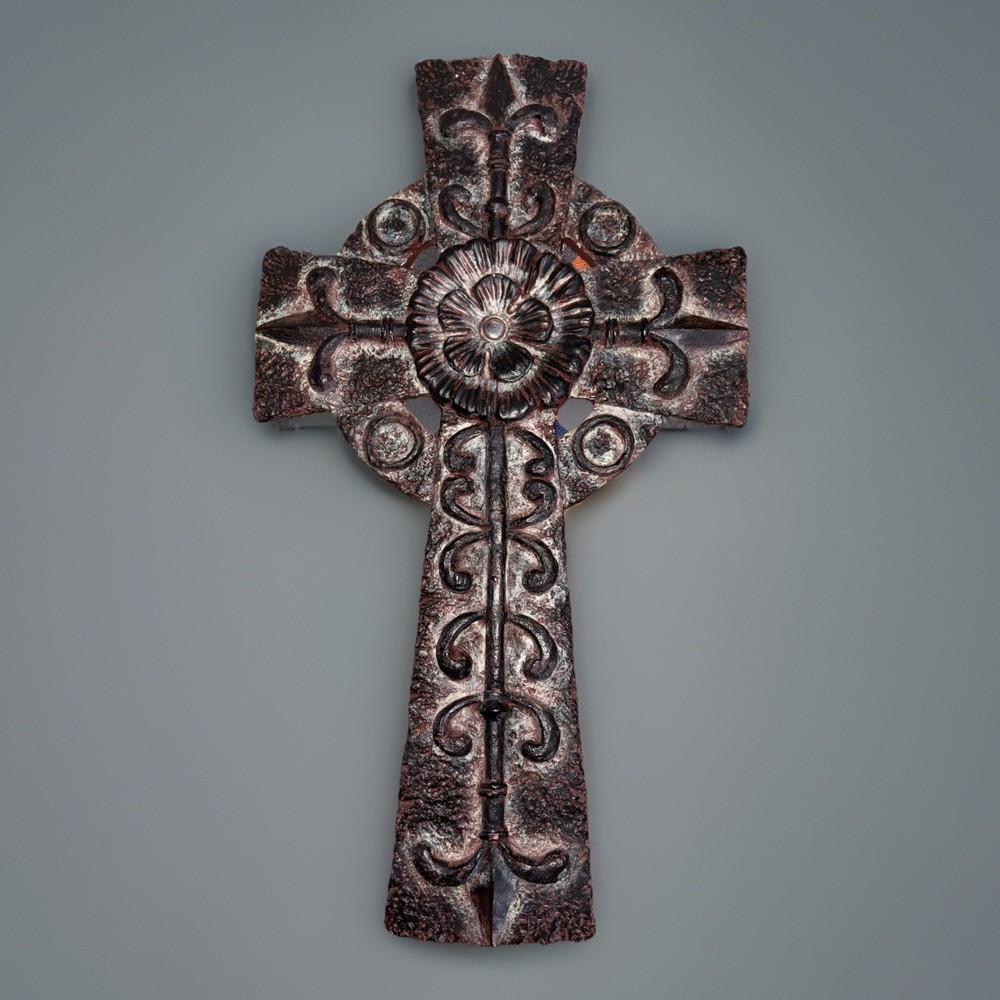 Ceramic Celtic Cross Wall Hanging Decoration 14”