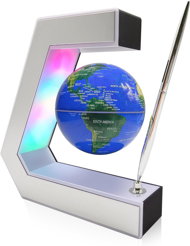 Magnetic Levitation Globe with LED Lights & Touch Control and Pen, Floating Glob