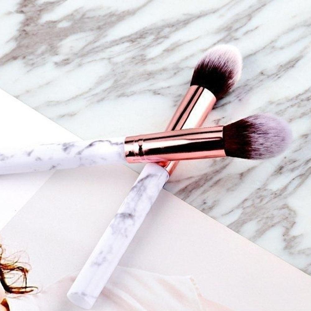 Marble-patterned makeup brushes High lighter Contour Blush Tools Cosmetic O5B5