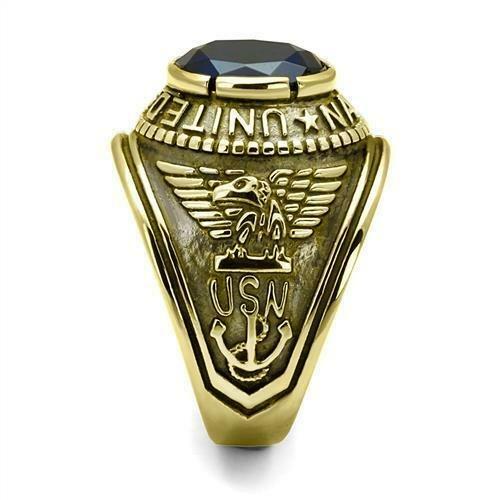 United States US NAVY Ring - USN Seals Military Rings - Surplus of Silver & Gold