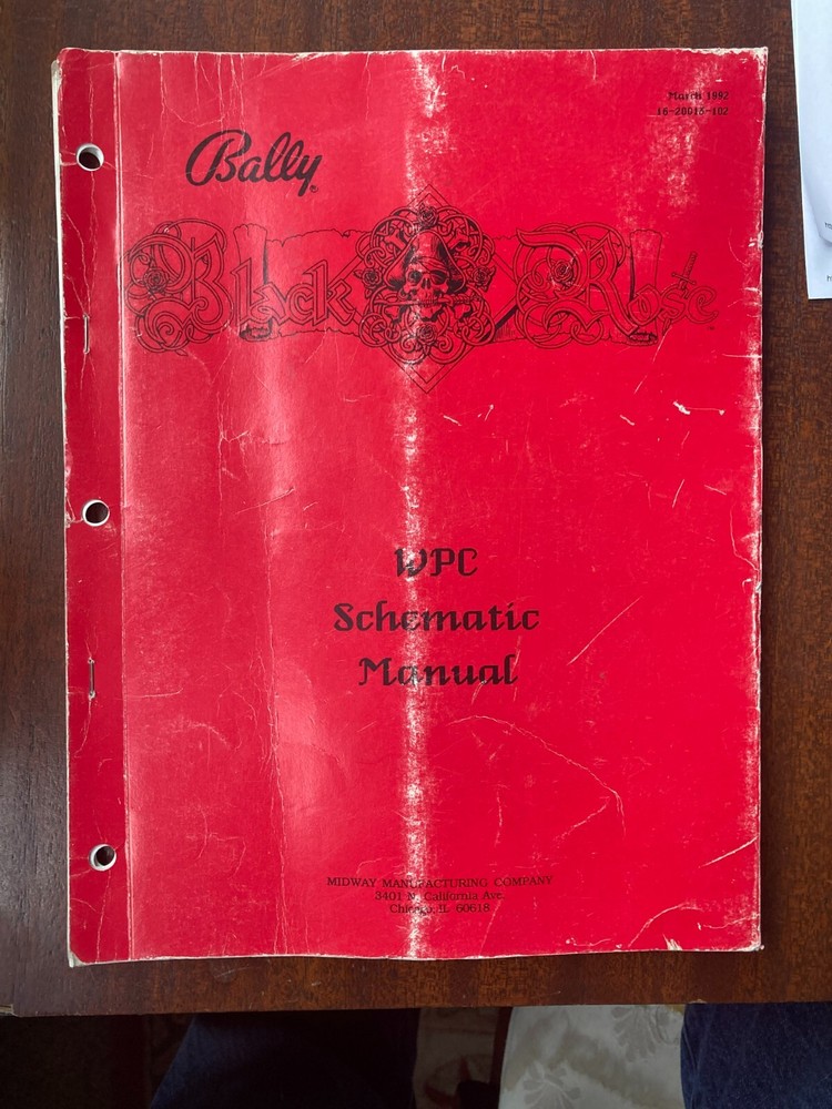 Black Rose Pinball WPC Schematic Manual