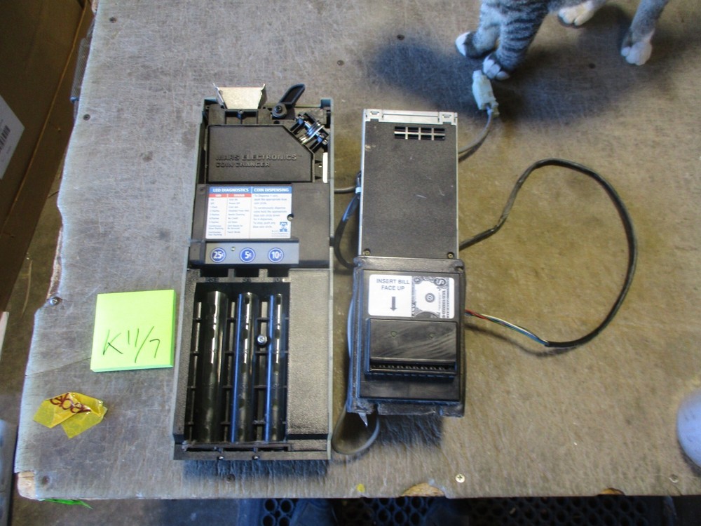 Used MARS TRC-6512 Coin Changer & Conlux Bill Validator, Untested
