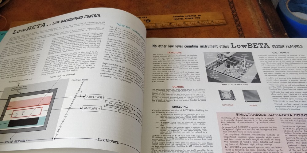 1950s ~ SHARP ~ Low Beta & LowBeta / Matic Radioactivity Counting Systems