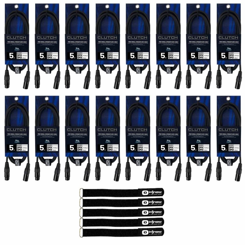 Universal 5FT 3-Pin DMX Lighting Cable (16 pack)