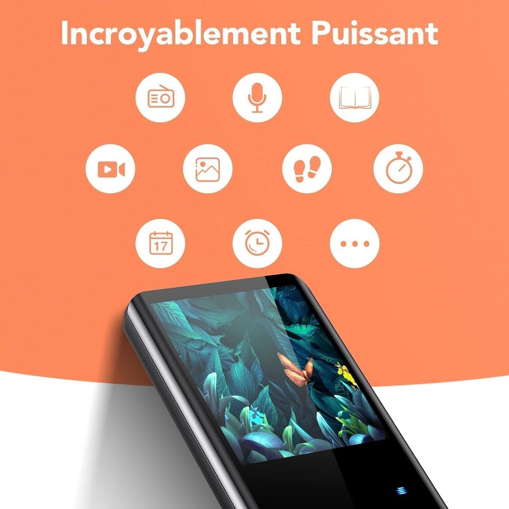 Portable 32GB MP3 Player with 2.4” Curved Display and Multi-Functionality