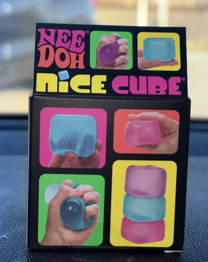 Nee Doh Nice Cube - Super Solid Squish! (Blue) - Brand New/Factory Sealed!