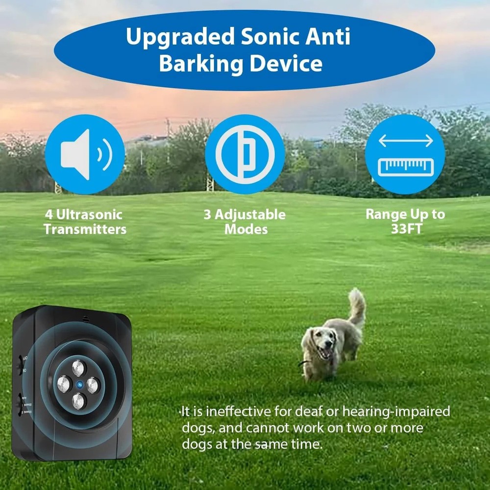 Anti Barking Device for Dogs, Auto Dog Bark Control Device Adjustable Level