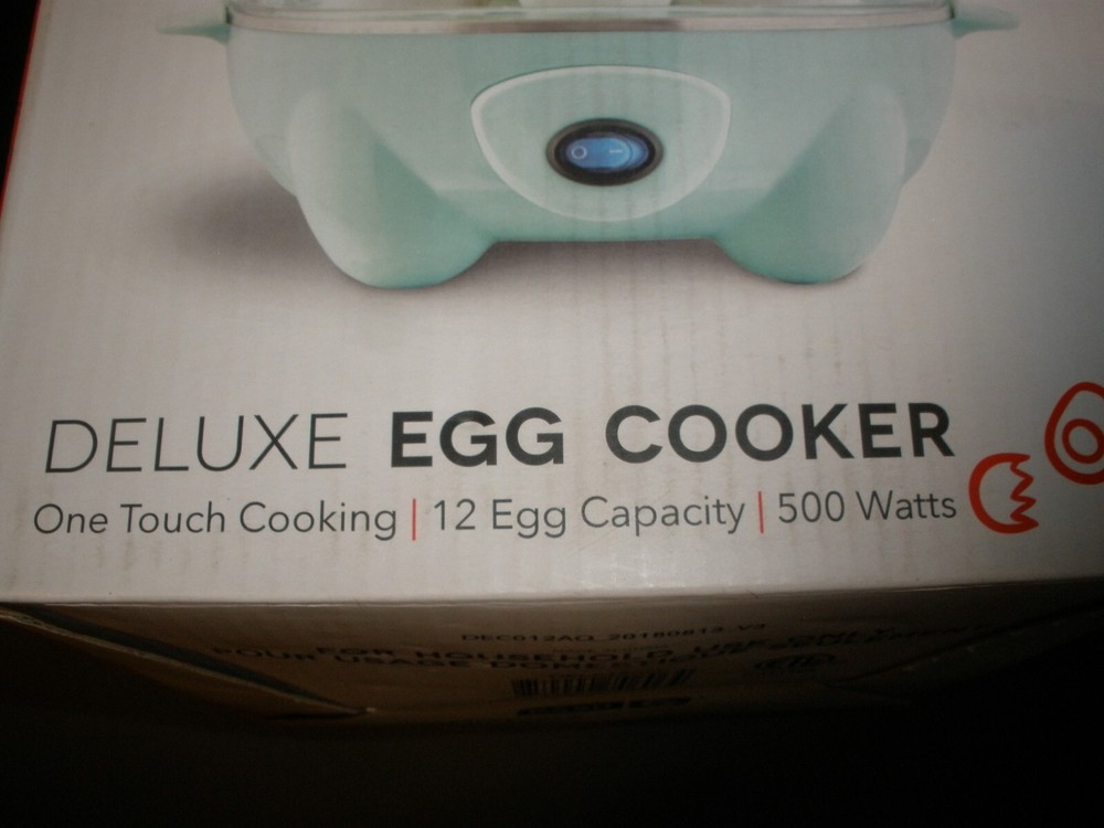 DASH Deluxe Rapid Electric 12 Egg Cooker - Aqua
