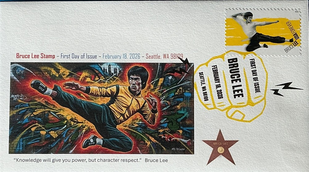 AFDCS XXXX Bruce Lee Digital Color Postmark