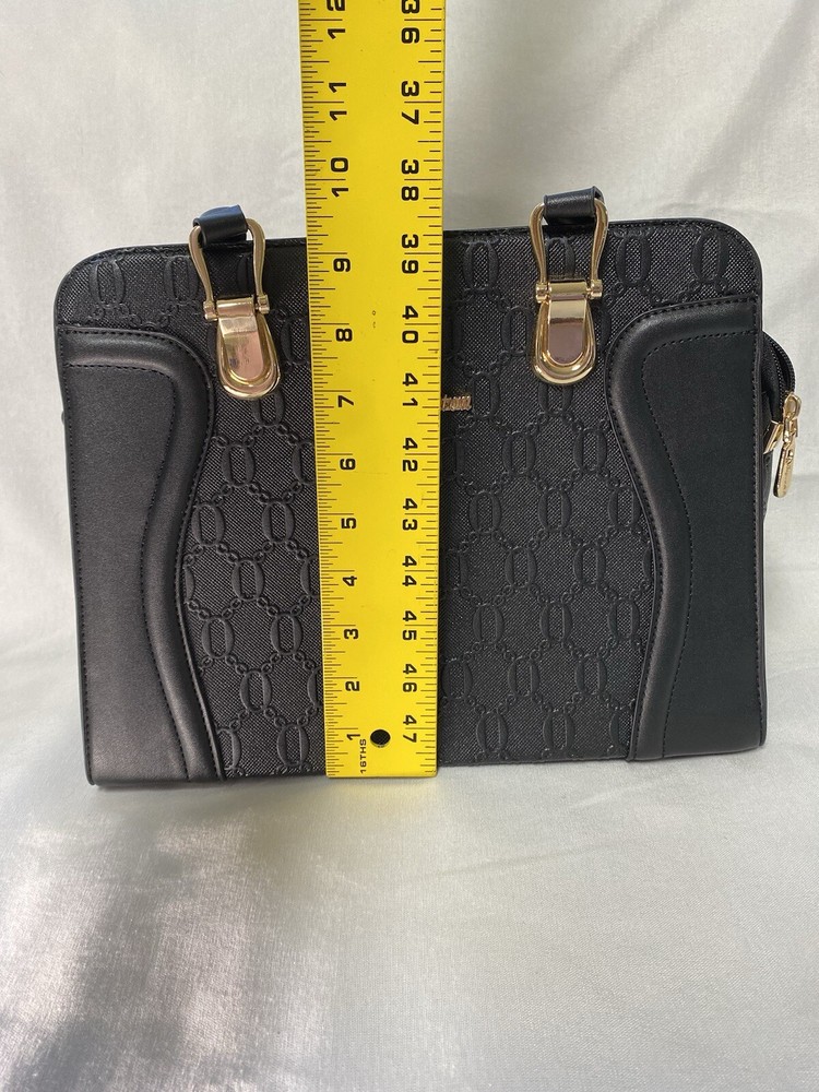 Soperwillton Black Textured Hand Bag