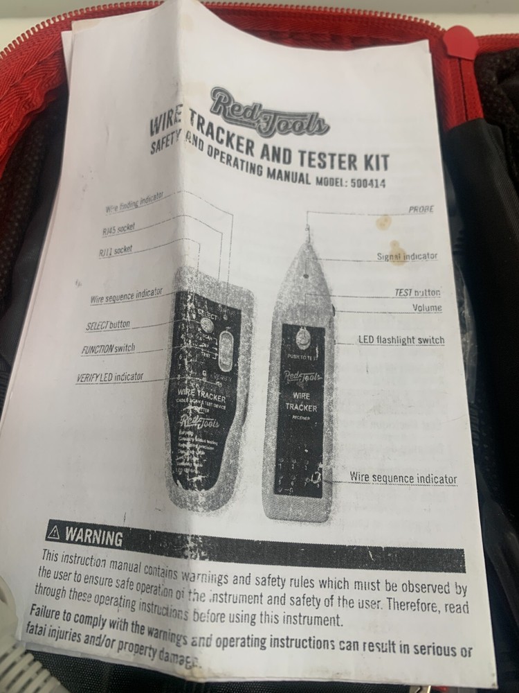 Redtools Wire Tracker and Tester Kit 500414
