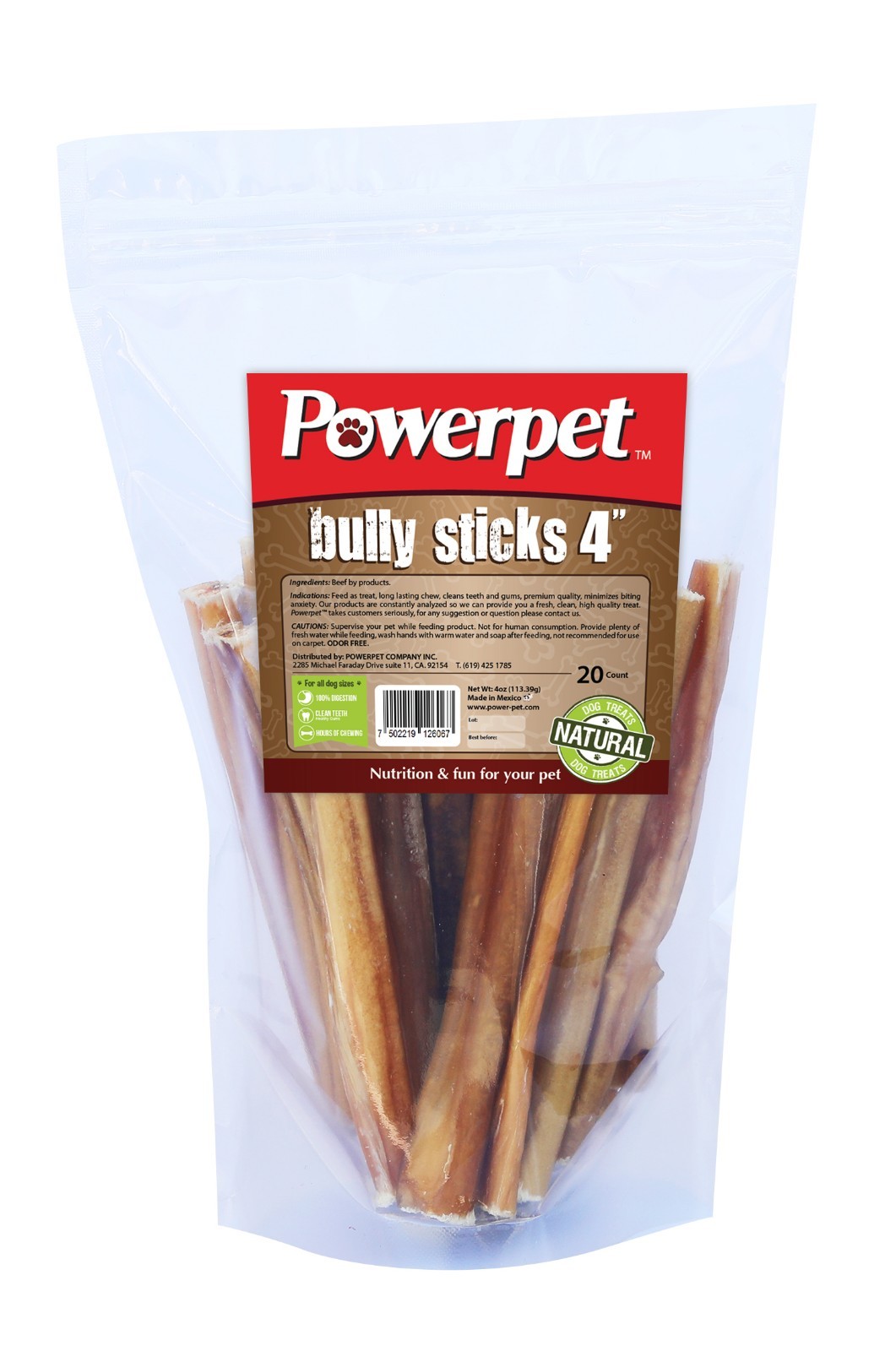 All Natural Bully Steer/Regular Sticks 4 inch FDA & USDA APPROVED-BRC CERTIFIED