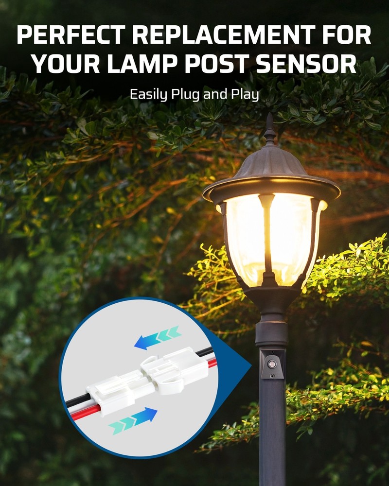 EDISHINE Photoelectric Switch, Post Light Sensor Replacement, Easy Install