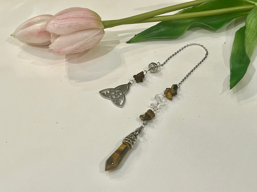 Blessed Celtic Knot pentacle Pendulum, Celtic , Dowsing Rod