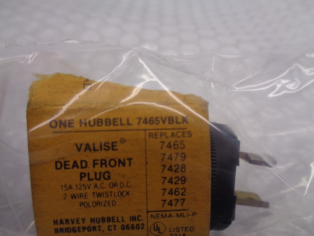 HUBBELL 7465VBLK PLUG NSNP
