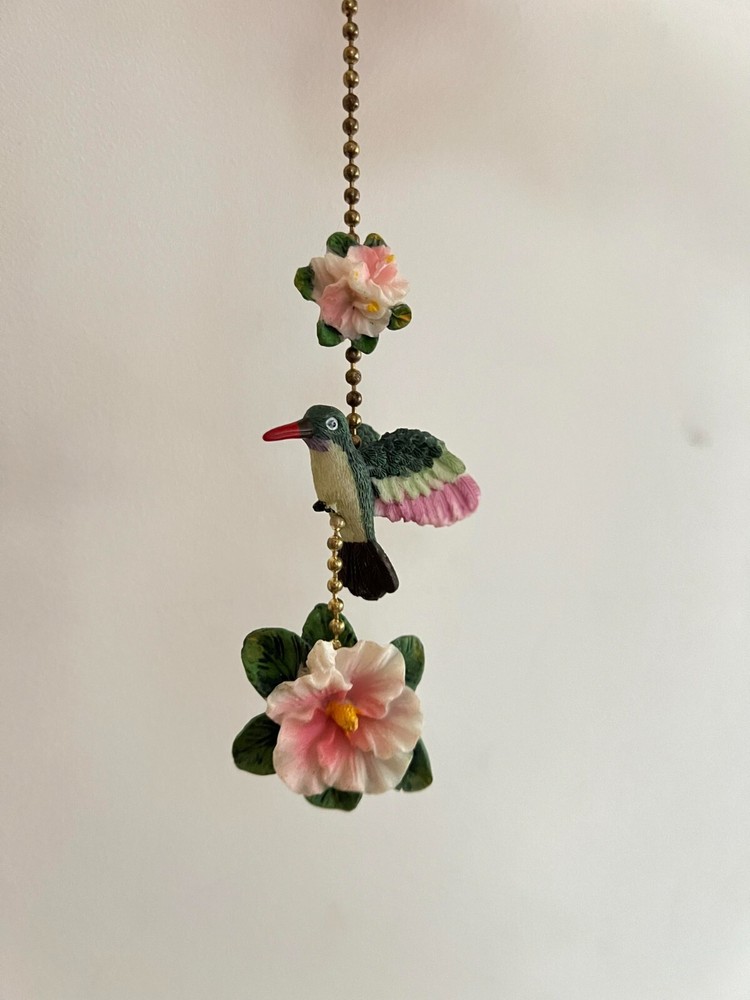 Hummingbird Decorative Ceiling Fan Pull, 7", Polystone, New In Box
