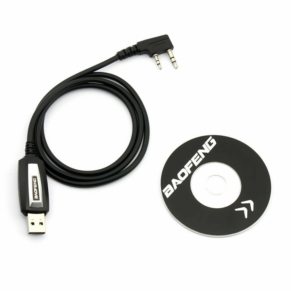 For Baofeng UV-5R BF-888S Radios USB 2 Pins Programing Cable Program Software CD
