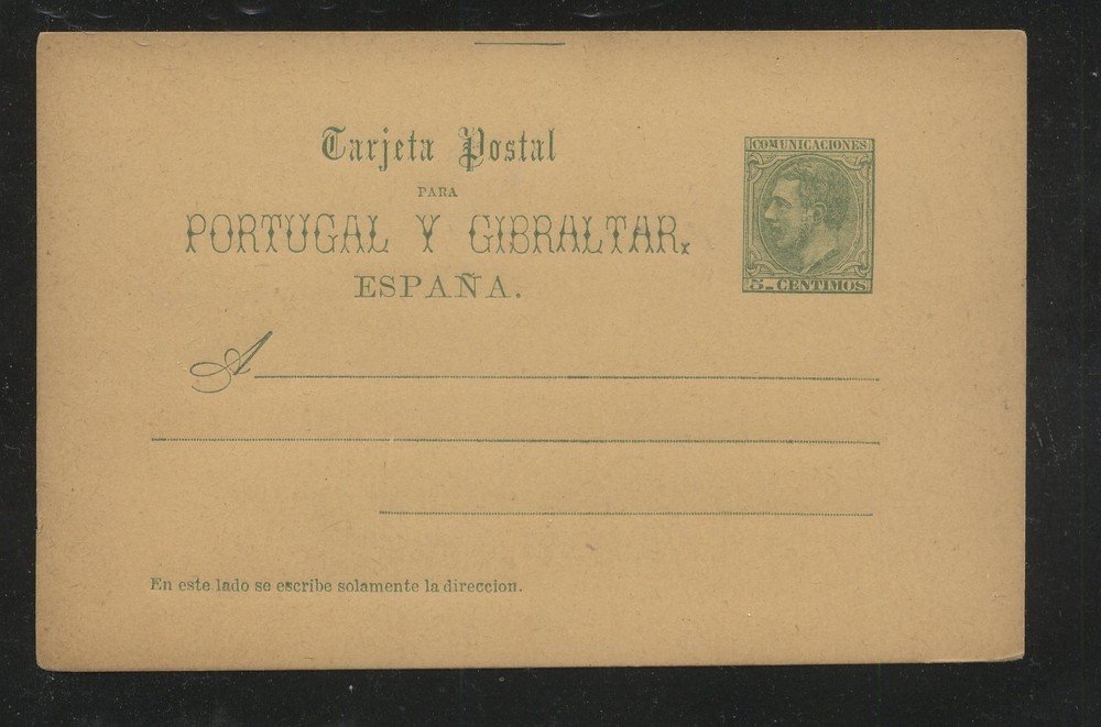 Spain  postal  card   unused        MS0102