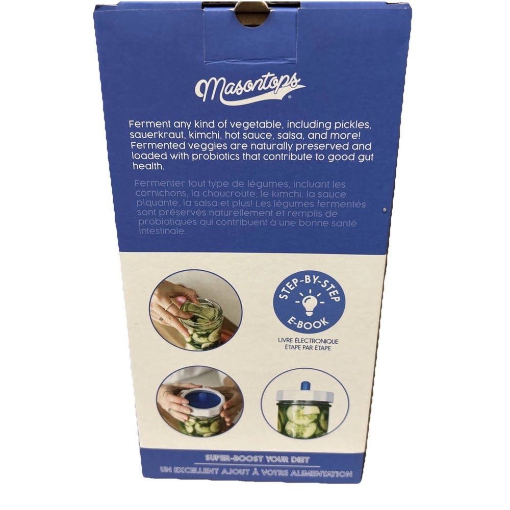 Masontops Mason Jar Fermentation Starter Set - Easy Vegetable Fermenting Set