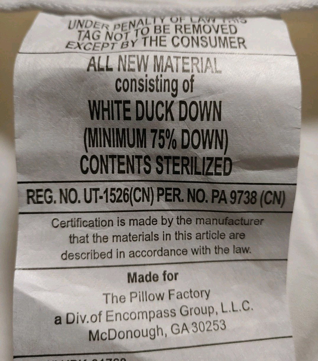 Tropical Star White Duck Down Filled 10 oz Blanket King Size 102" X 86"