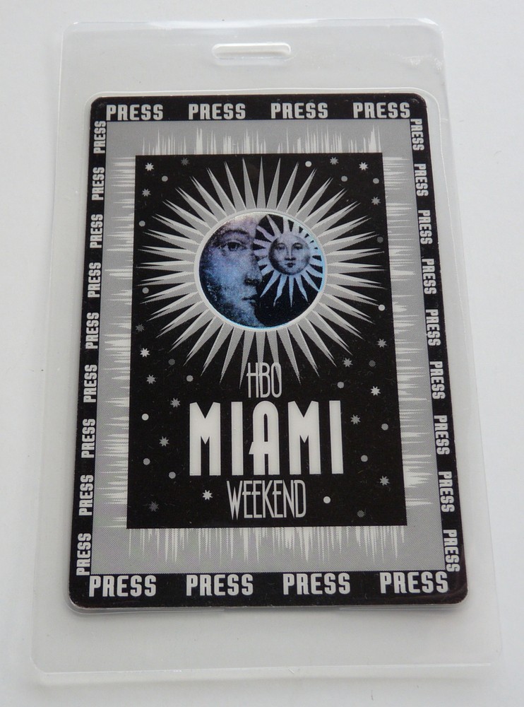 HBO Miami Weekend Black Press Pass Laminate