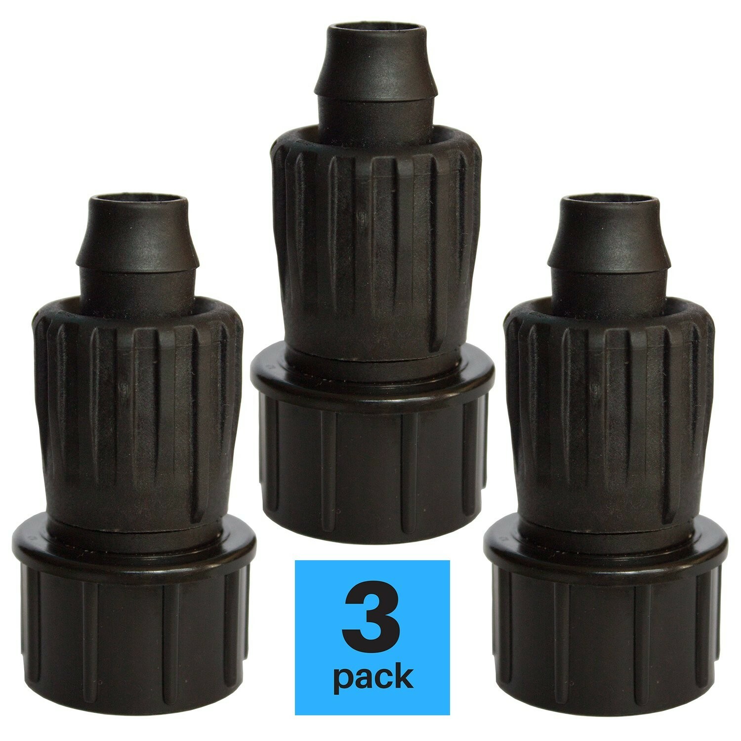 Habitech 1/2 Inch Drip Irrigation Tubing Faucet Hose Adapter 3-Pack