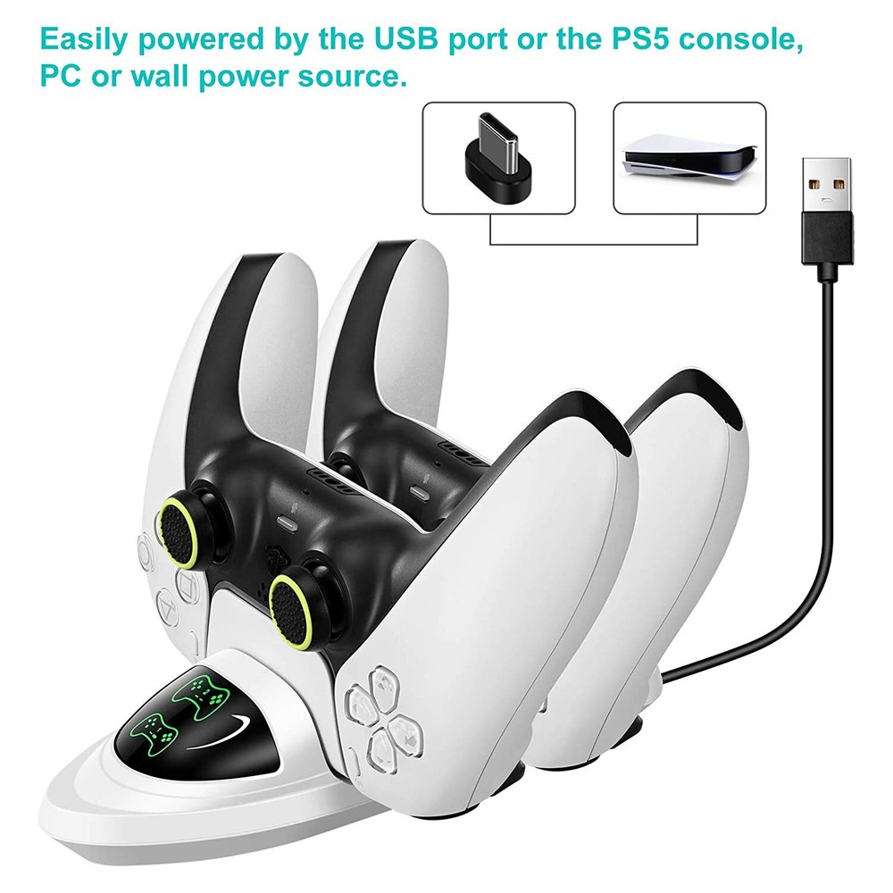 Compatible With PS5 Controller Charging Station, With 2A /5V Fast Charging Cable
