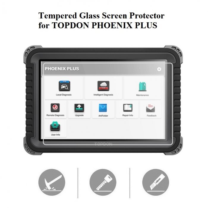 Tempered Glass Screen Protector Cover for TOPDON PHOENIX PLUS Scan Tool