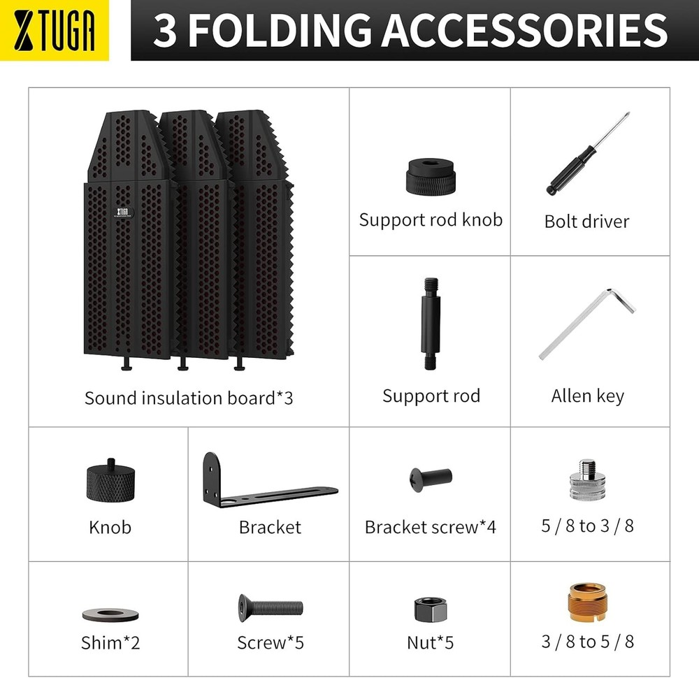 High Density Foam Vocal Booth Shield