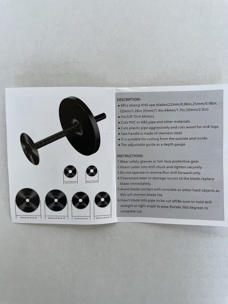 Inside Pipe Cutter PVC Tool Set With Scale Black Open Box Complete Dakule