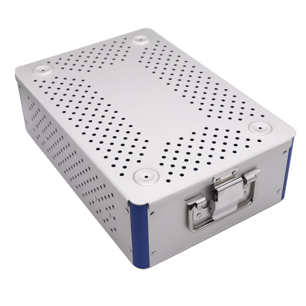 Aluminum Sterilization Box Micro Surgical Instruments Sterilization Tray case