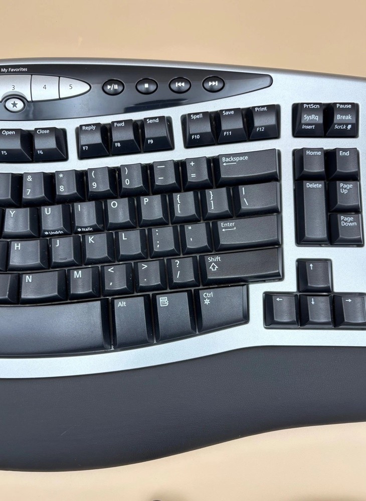 Microsoft Ergonomic Keyboard and Mouse Set Natural Ergonomic Wired USB