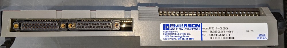 EMERSON MOTION CONTROL PCM-22Q POSITIONING SERVO DRIVE QUEVING KNIFE CONTROLLER