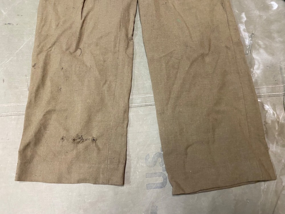 ORIGINAL WWII US ARMY M1938 WOOL COMBAT FIELD TROUSERS- SMALL 31 WAIST