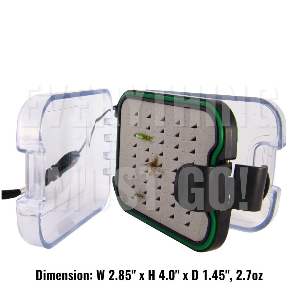 Small Double-Sided Fly Box, Waterproof, Clear Lids, Foam Inserts