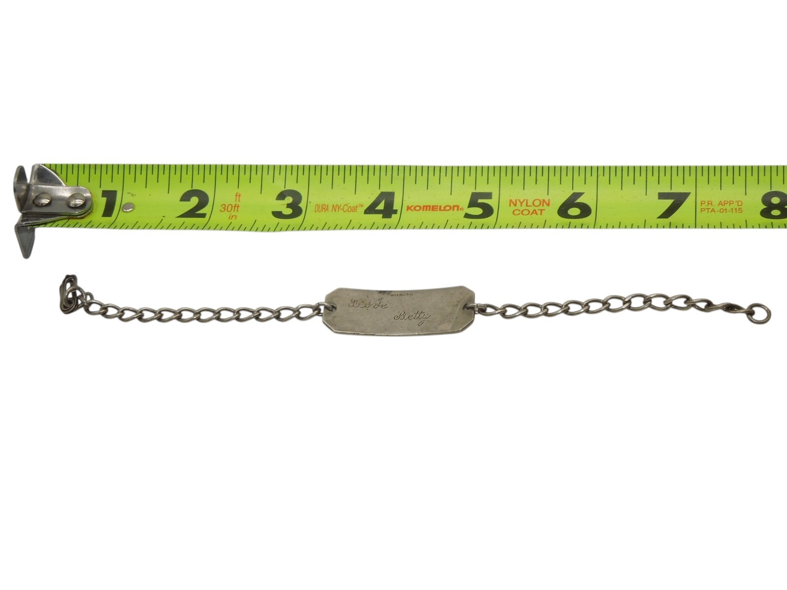 WWII US Army Infantry Sergeant EIB Named STERLING ID Bracelet C13