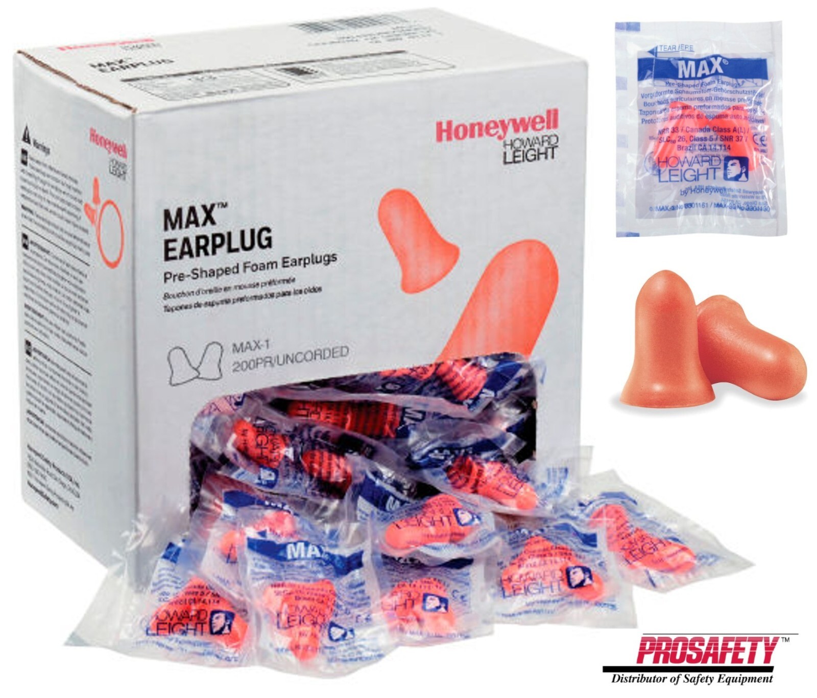 MAXIMUM Disposable Foam EarPlugs Shooting Sleep Aid Noise Reduction NRR 33dB