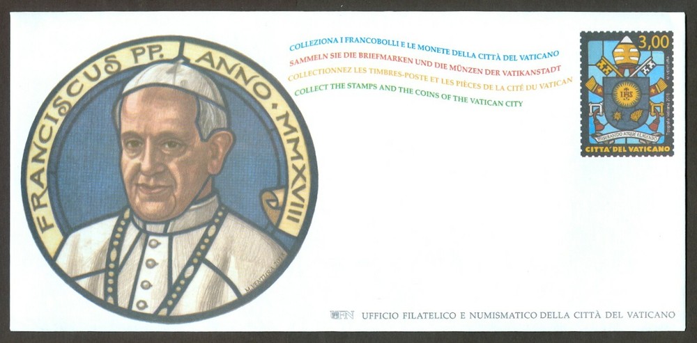2018 Vatican City Stationery Envelope Mint