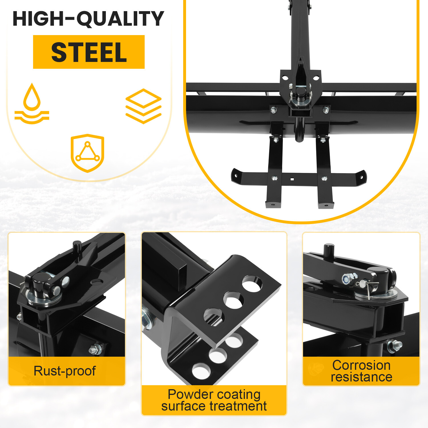 38" Adjustable Behind Steel Powder Coated Box Scraper W/Hardware For Tractor