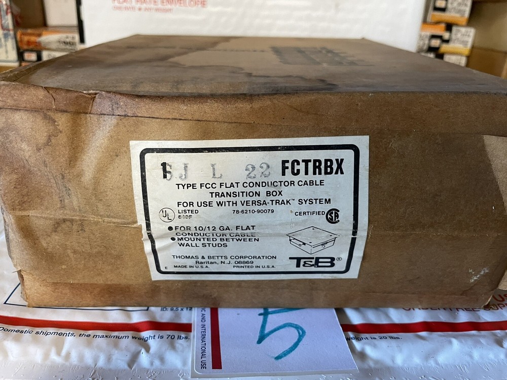 Thomas & Betts Transition Box FCTRBX Type FCC Flat Connector Cable