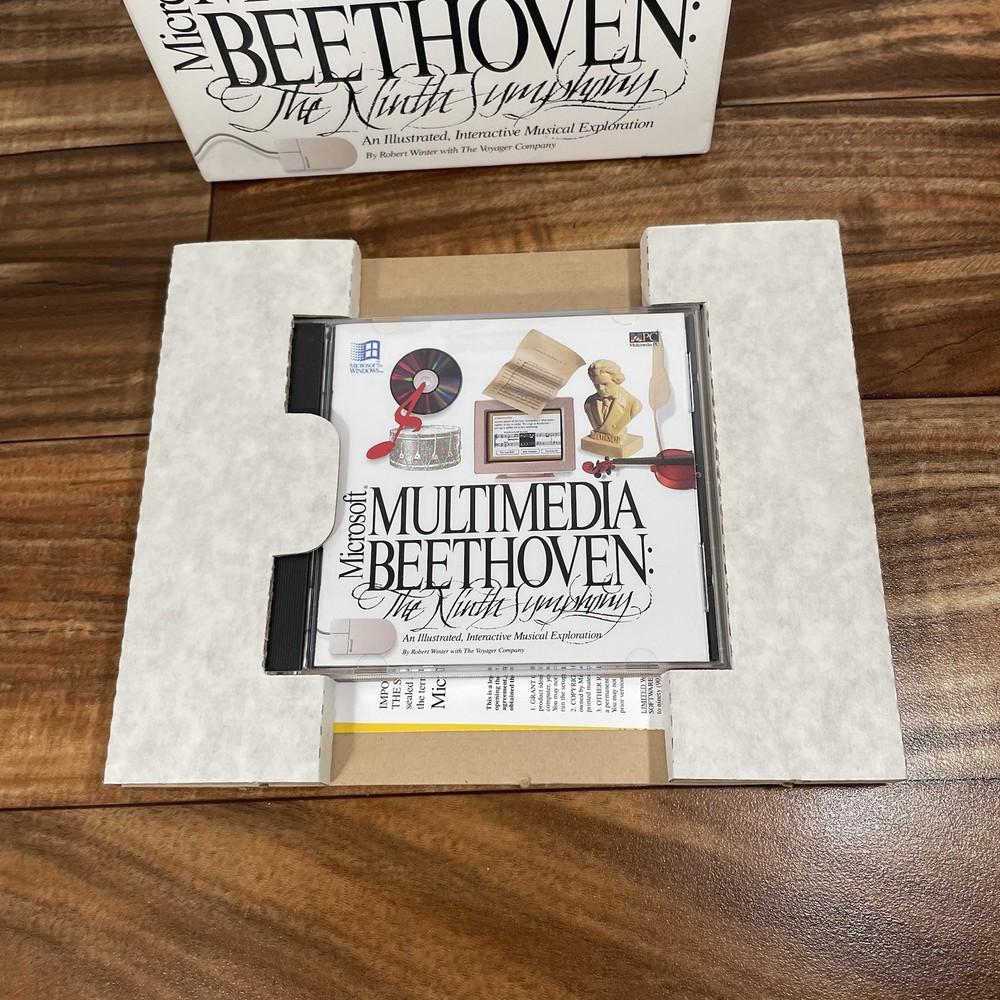 Microsoft Multimedia Beethoven: The Ninth Symphony (PC) Complete in Box CIB