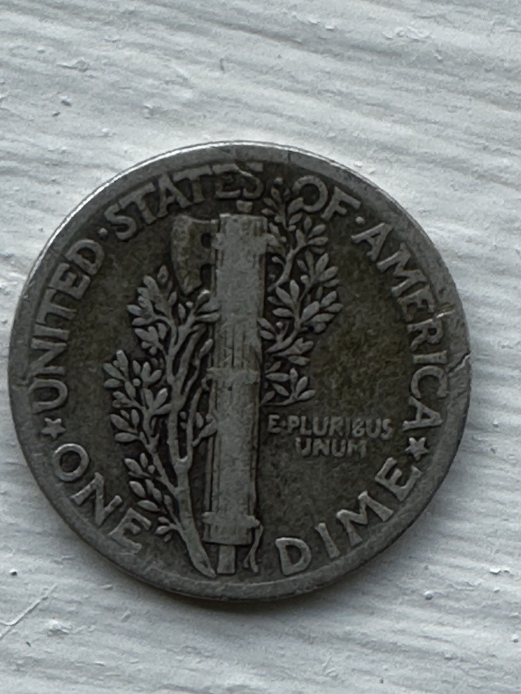 Rare Cracked Die Error 1942 Mercury Silver Dime