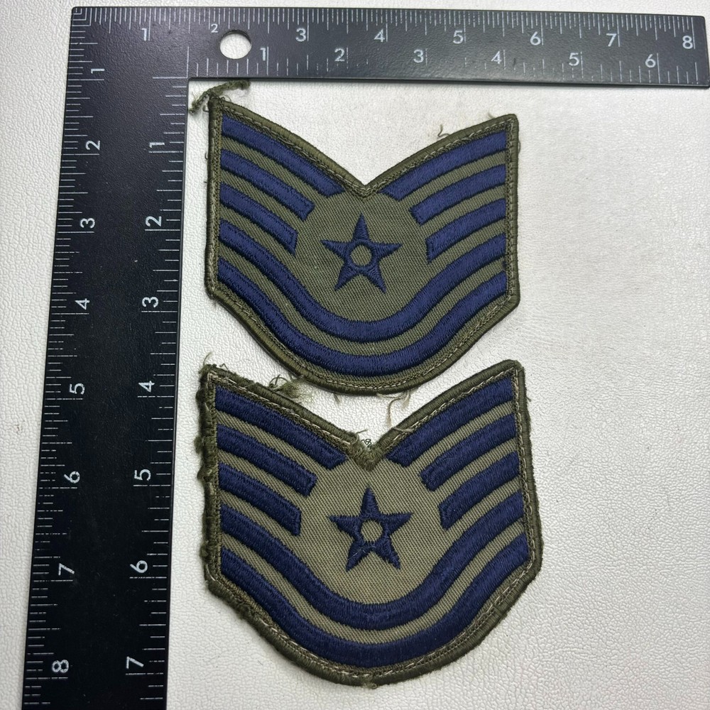 NOT MATCHING PAIR~RANDOM LOT OF 2 TECHNICAL SERGEANT US Air Force Patch Lot 55MC