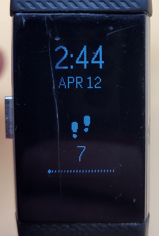 3 Pre-Owned Fitbit Watches & Charger - 2 Tested & Working (Cracks) & 1 Untested