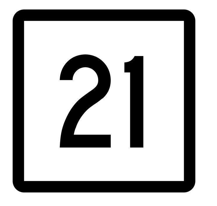 Connecticut State Highway 21 Sticker Decal