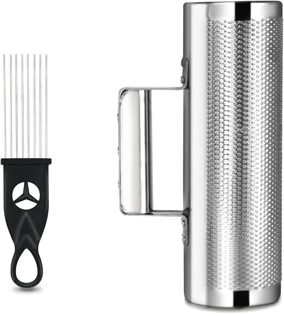 Metal Guiro Instrument 8" Professional Shaker with Scraper for Latin Percussion