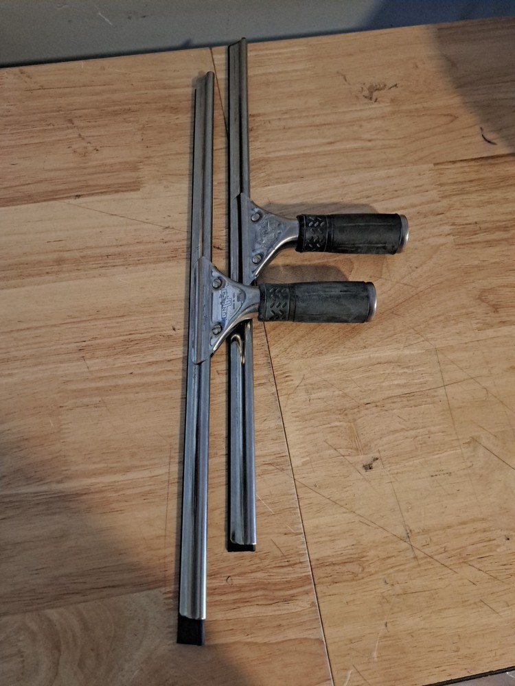 UNGER Pro 18" Window Squeegee Rubber Grip Fast Lock (Qty 2)